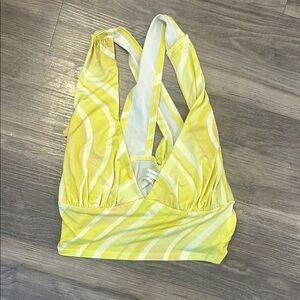 Urban Outfitters Yellow Ruched Tank Top